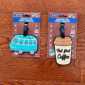 2 Luggage Tags (Van & Coffee)